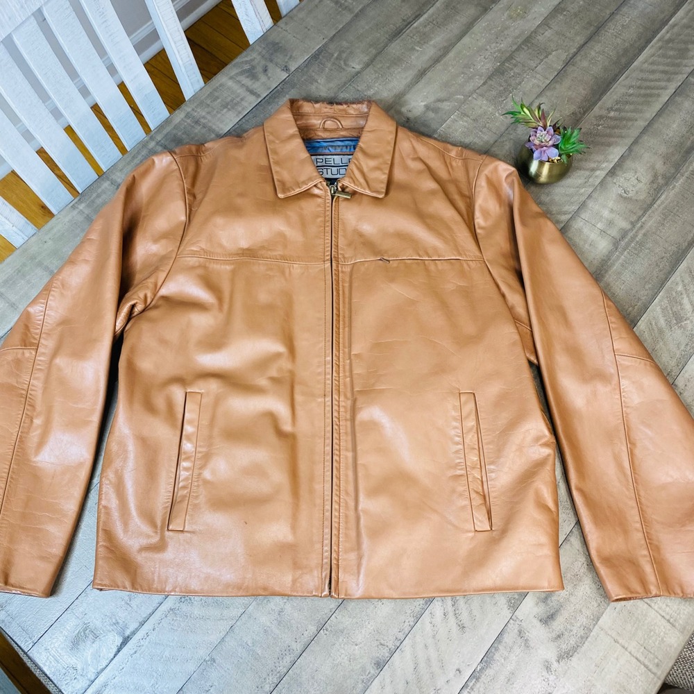 Wilsons Leather Pelle Studio Jacket Genuine Leather Men's Size XL